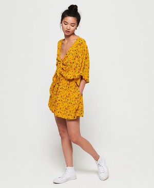 Superdry Allegra Playsuit Női Ruhák Sárga | PHVSX0452